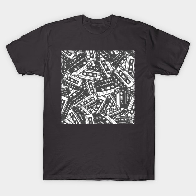 retro audio cassette T-Shirt by salimax